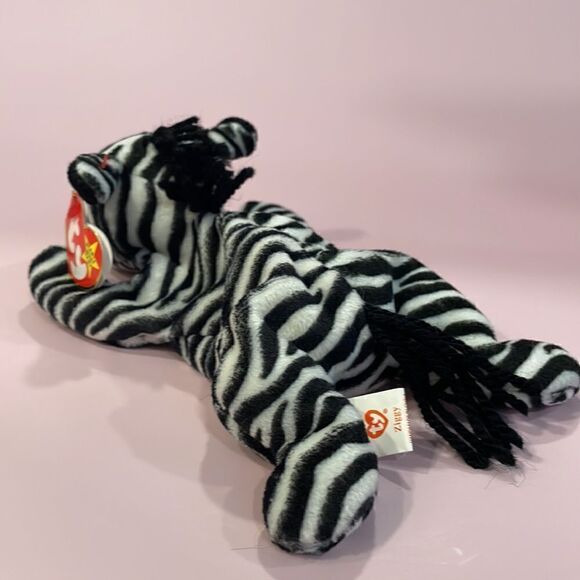 1995 Ziggy The Zebra Wide Stripes 4th Generation NWT PVC Pellets 9” long #4063 - Picture 6 of 11